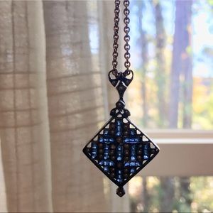 Antique Edwardian Seed pearl sapphire sterling